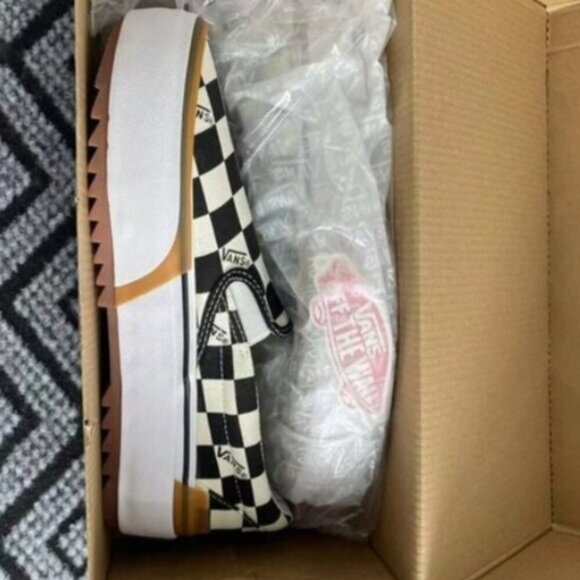 Vans Black and White Checkered Platform 🧼 shoe - Picture 2 of 6